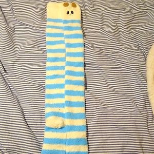 Fuzzy socks, thigh highs